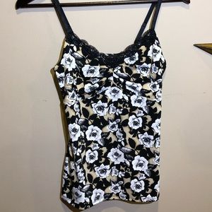 Rose patterned tank top